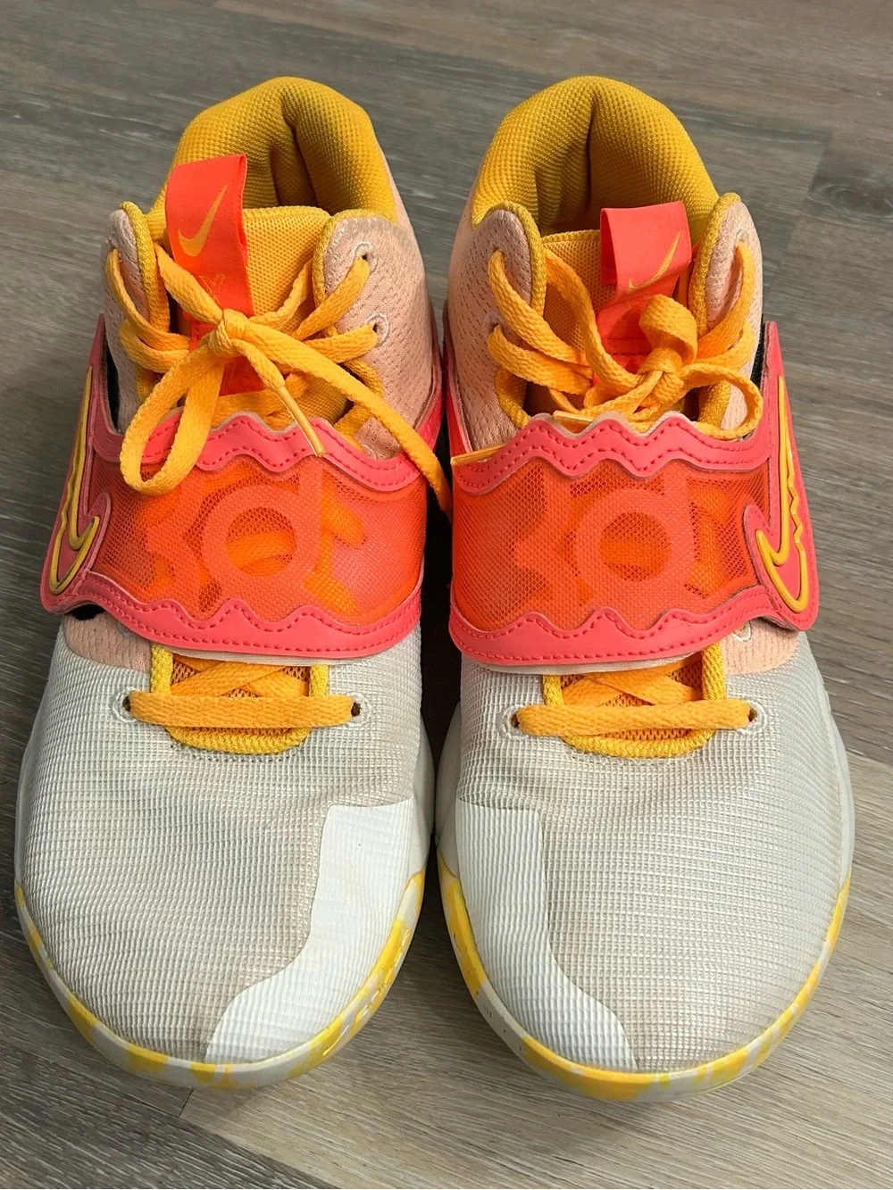 Nike KD Trey 5 X DD9538-100 White Laser Orange Hot Punch Men's Size 12